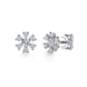14K White Gold Diamond Stud Earrings - 0.5 ct