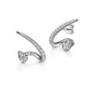 14K White Gold Diamond Stud Earrings - 0.75 ct