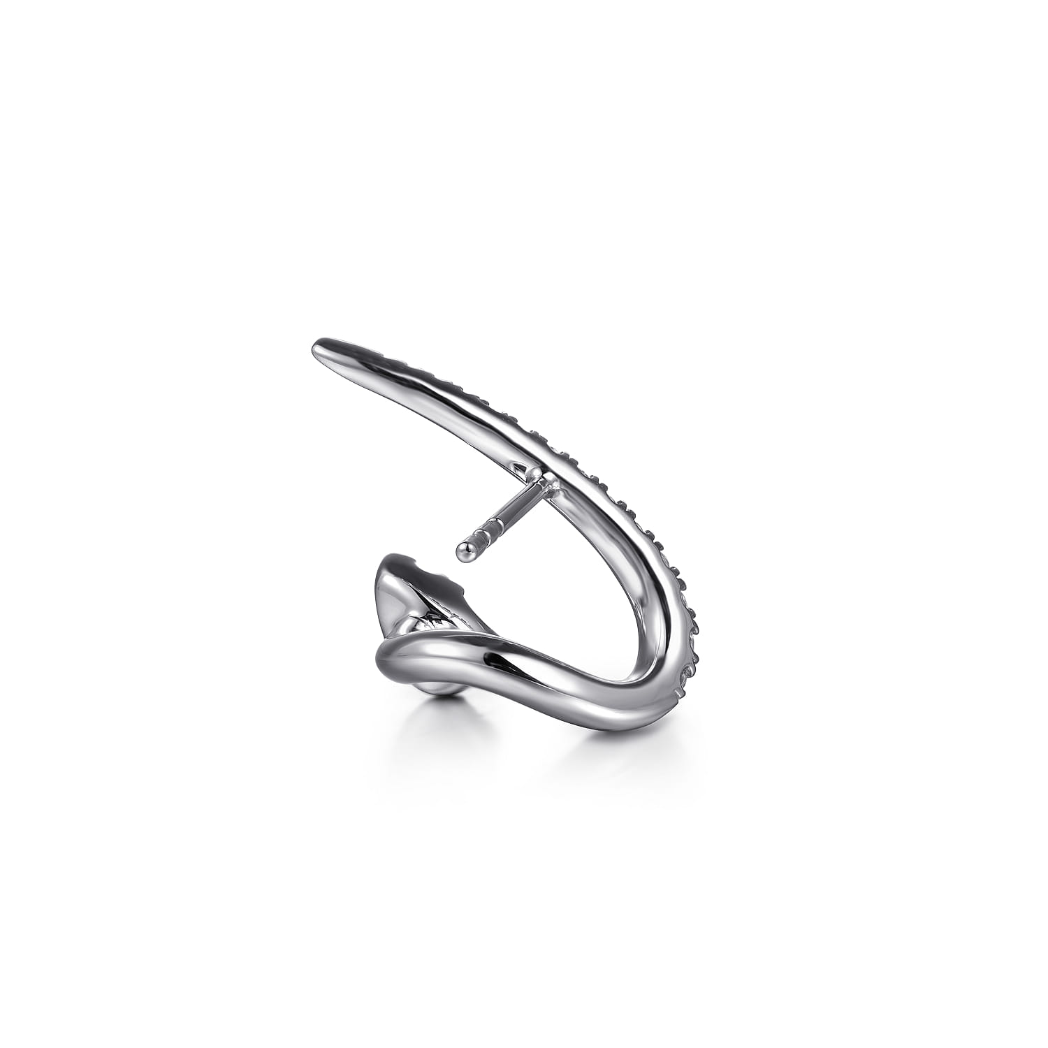 14K White Gold Diamond Stud Earrings - 0.75 ct - Shot 3
