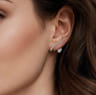 14K White Gold Diamond Stud Earrings - 0.75 ct