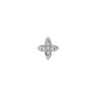 14K White Gold Diamond Stud Single Earring - 0.03 ct