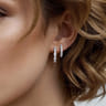 14K White Gold Diamond Stuggies Earrings - 0.5 ct