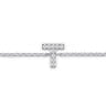 14K White Gold Diamond T Initial Chain Bracelet - 0.05 ct