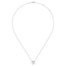 14K White Gold Diamond T Initial Pendant Necklace - 0.05 ct