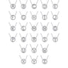 14K White Gold Diamond T Initial Pendant Necklace - 0.05 ct