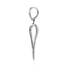 14K White Gold Diamond Teardrop Drop Earrings - 0.75 ct