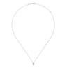 14K White Gold Diamond Teardrop Pendant Necklace - 0.09 ct