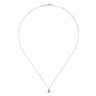 14K White Gold Diamond Teardrop Pendant Necklace - 0.2 ct