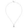 14K White Gold Diamond Teardrop Pendant Necklace - 0.4 ct