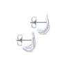 14K White Gold Diamond Tendril Stud Earrings - 0.6 ct