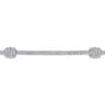 14K White Gold Diamond Tennis Bracelet with Diamond Cube Stations - 1.25 ct