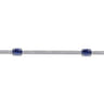 14K White Gold Diamond Tennis Bracelet with Oval Sapphire Stations - 0.9 ct