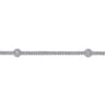 14K White Gold Diamond Tennis Bracelet with Round Cluster Stations - 1.25 ct