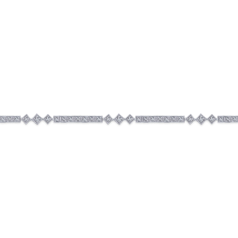 14K White Gold Diamond Tennis Bracelet - 0.5 ct - Shot 2