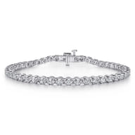 14K White Gold Diamond Tennis Bracelet