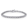14K White Gold Diamond Tennis Bracelet - 2 ct
