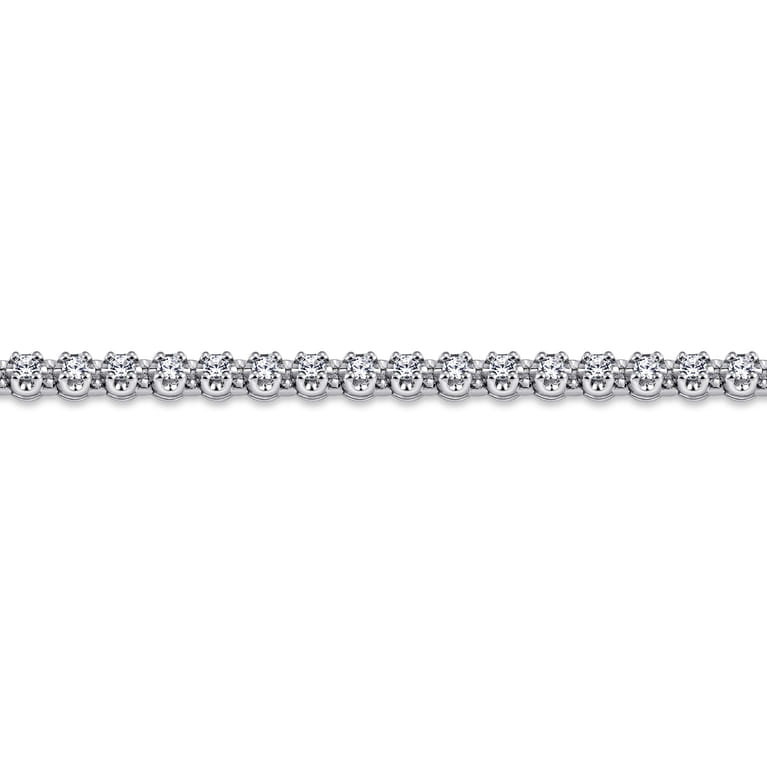 14K White Gold Diamond Tennis Bracelet - 2 ct - Shot 2