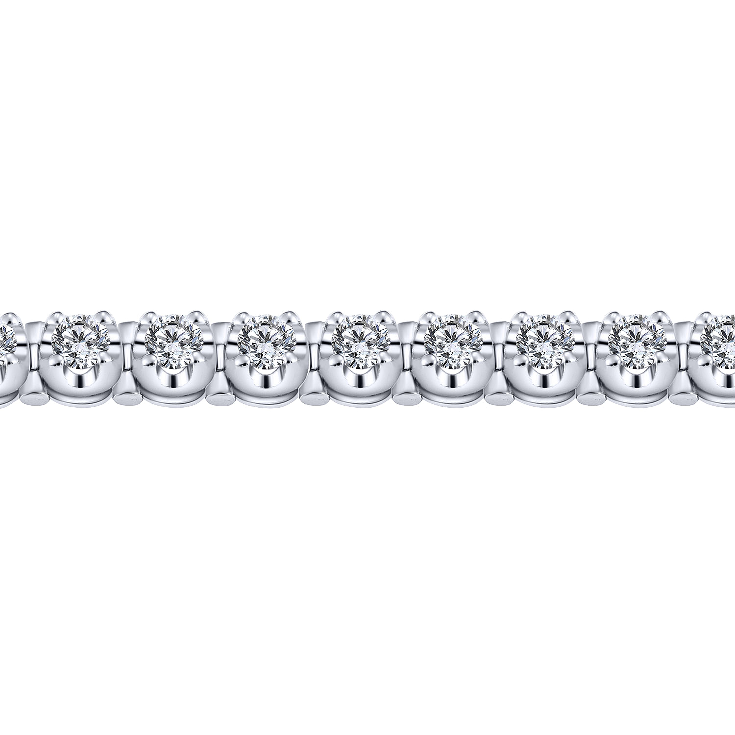 14K White Gold Diamond Tennis Bracelet - 3.61 ct - Shot 2