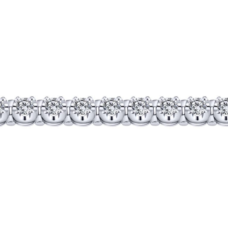 14K White Gold Diamond Tennis Bracelet - 3.6 ct - Shot 2