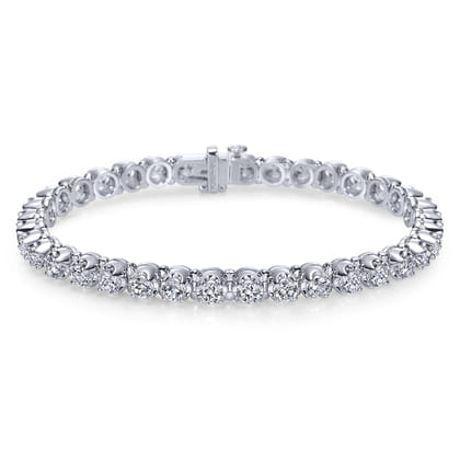 14K White Gold Diamond Tennis Bracelet