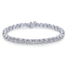 14K White Gold Diamond Tennis Bracelet - 5.44 ct