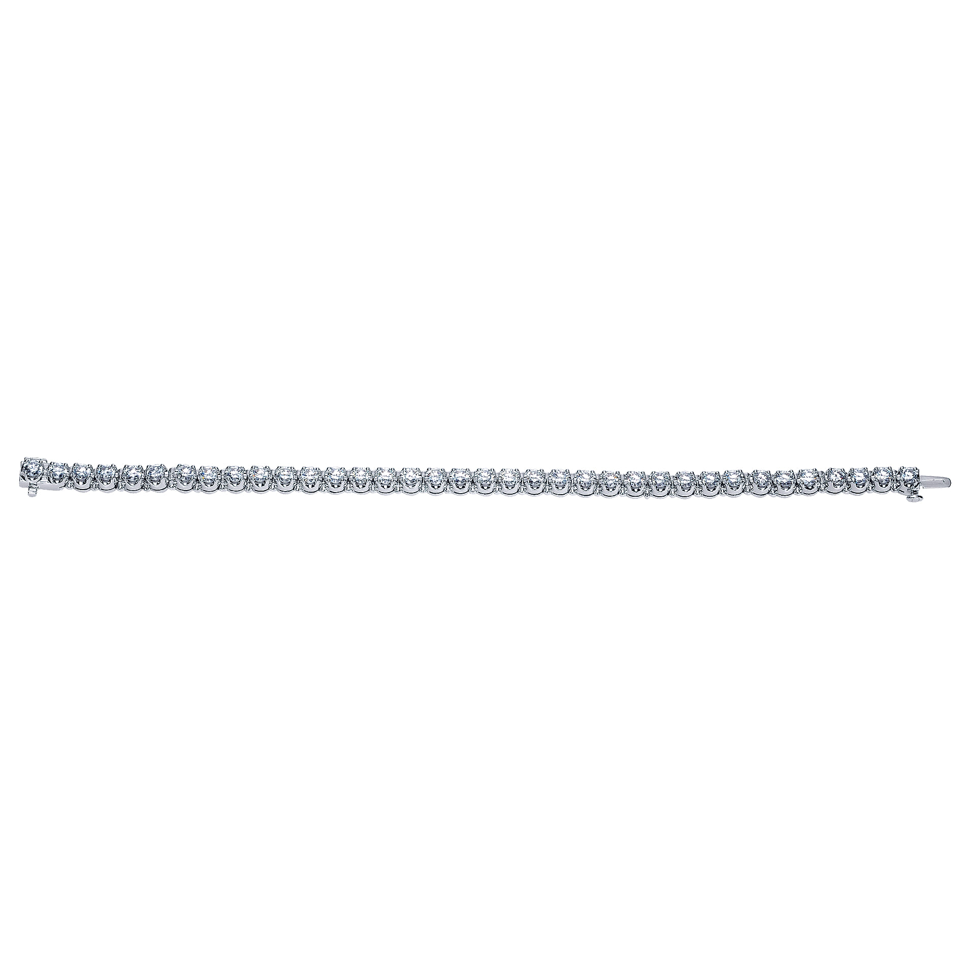 14K White Gold Diamond Tennis Bracelet - 5.44 ct - Shot 3