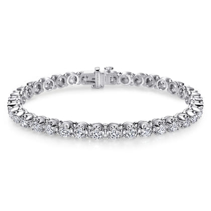 14K White Gold Diamond Tennis Bracelet