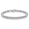 14K White Gold Diamond Tennis Bracelet - 5.44 ct