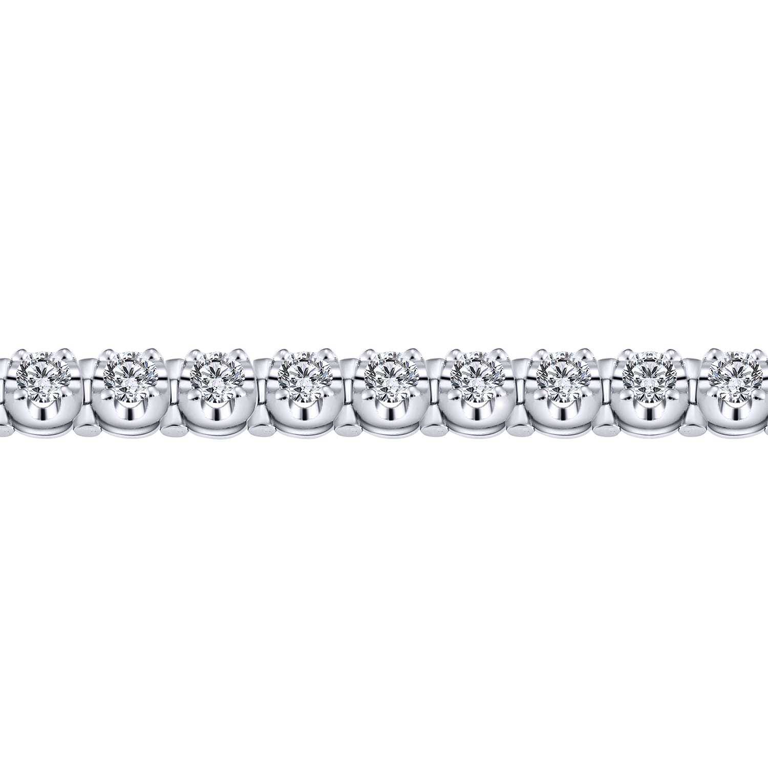 14K White Gold Diamond Tennis Bracelet - 5.44 ct - Shot 2