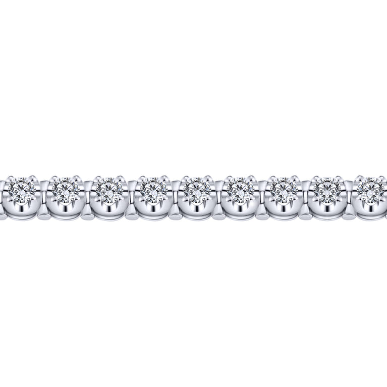 14K White Gold Diamond Tennis Bracelet - 5.44 ct - Shot 2