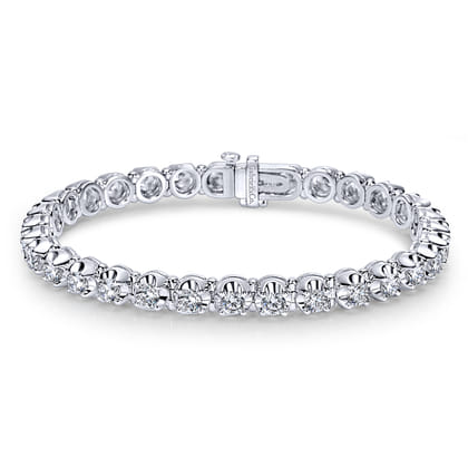 14K White Gold Diamond Tennis Bracelet