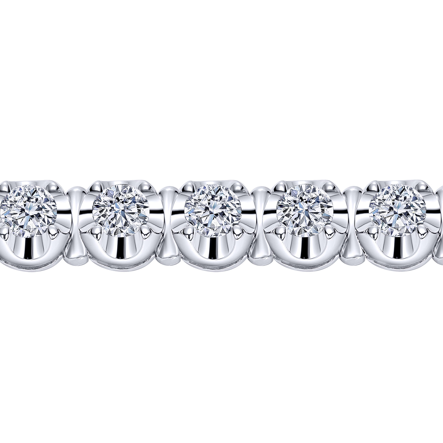 14K White Gold Diamond Tennis Bracelet - 5.45 ct - Shot 2