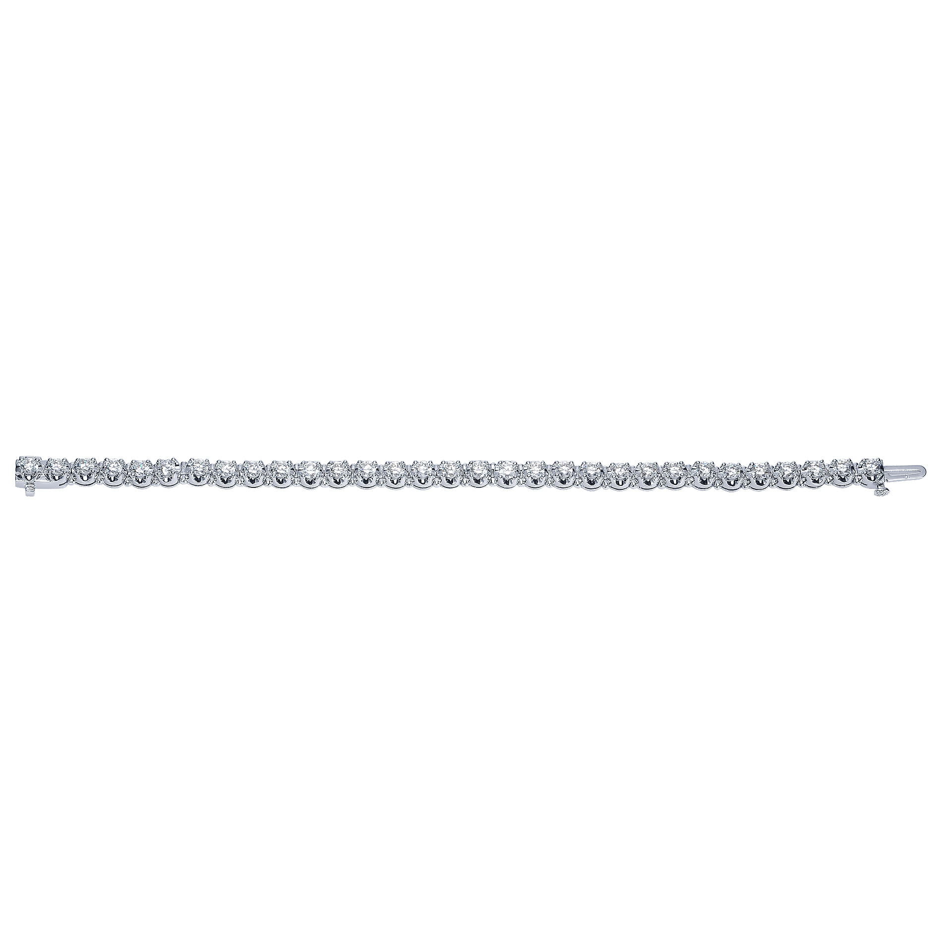 14K White Gold Diamond Tennis Bracelet - 5.45 ct - Shot 3