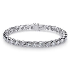 14K White Gold Diamond Tennis Bracelet
