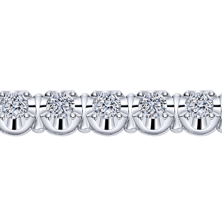 14K White Gold Diamond Tennis Bracelet - 5.45 ct - Shot 2