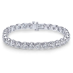 14K White Gold Diamond Tennis Bracelet