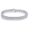 14K White Gold Diamond Tennis Bracelet - 6.95 ct