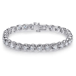 14K White Gold Diamond Tennis Bracelet
