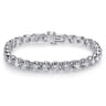 14K White Gold Diamond Tennis Bracelet - 6.95 ct