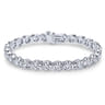 14K White Gold Diamond Tennis Bracelet - 7.82 ct