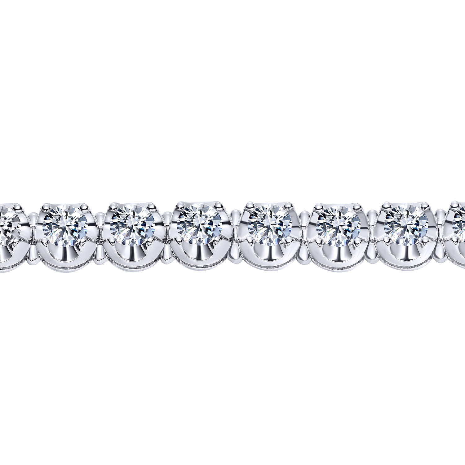 14K White Gold Diamond Tennis Bracelet - 7.82 ct - Shot 2