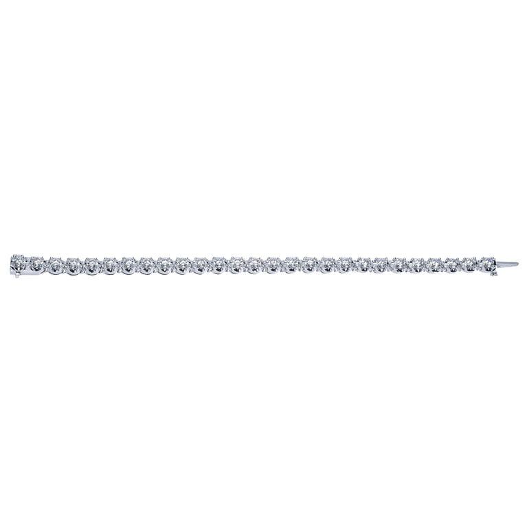 14K White Gold Diamond Tennis Bracelet - 7.82 ct - Shot 3