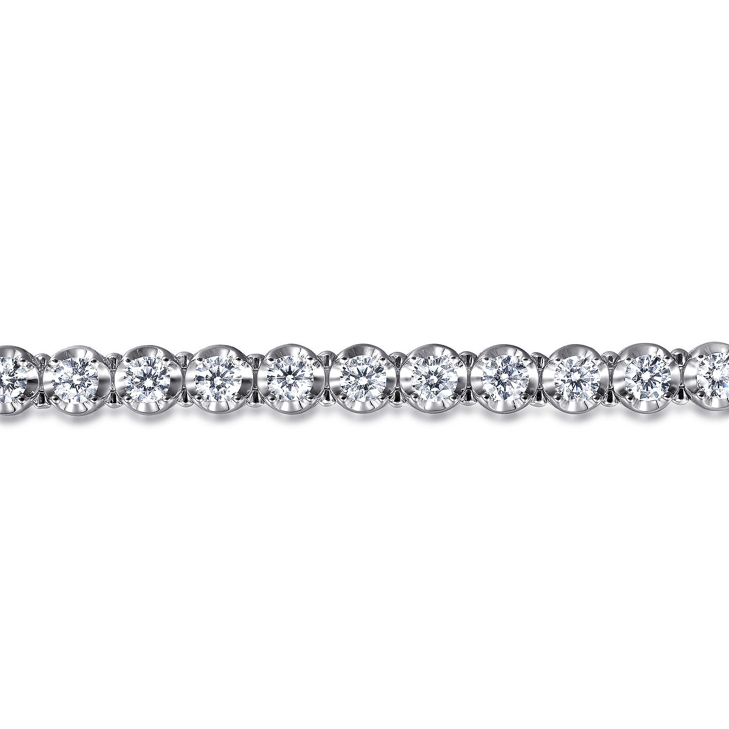 14K White Gold Diamond Tennis Bracelet - 7.82 ct - Shot 2