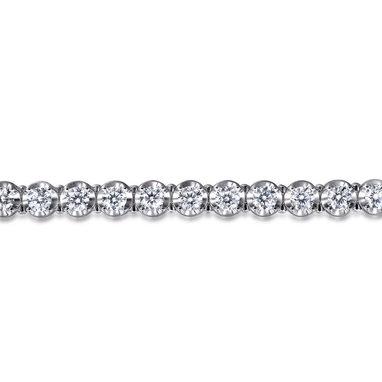 14K White Gold Diamond Tennis Bracelet - 7.82 ct - Shot 2