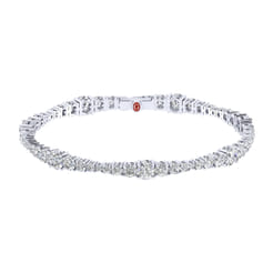 14K White Gold Diamond Tennis Bracelet