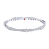 14K White Gold Diamond Tennis Bracelet - 7.7 ct