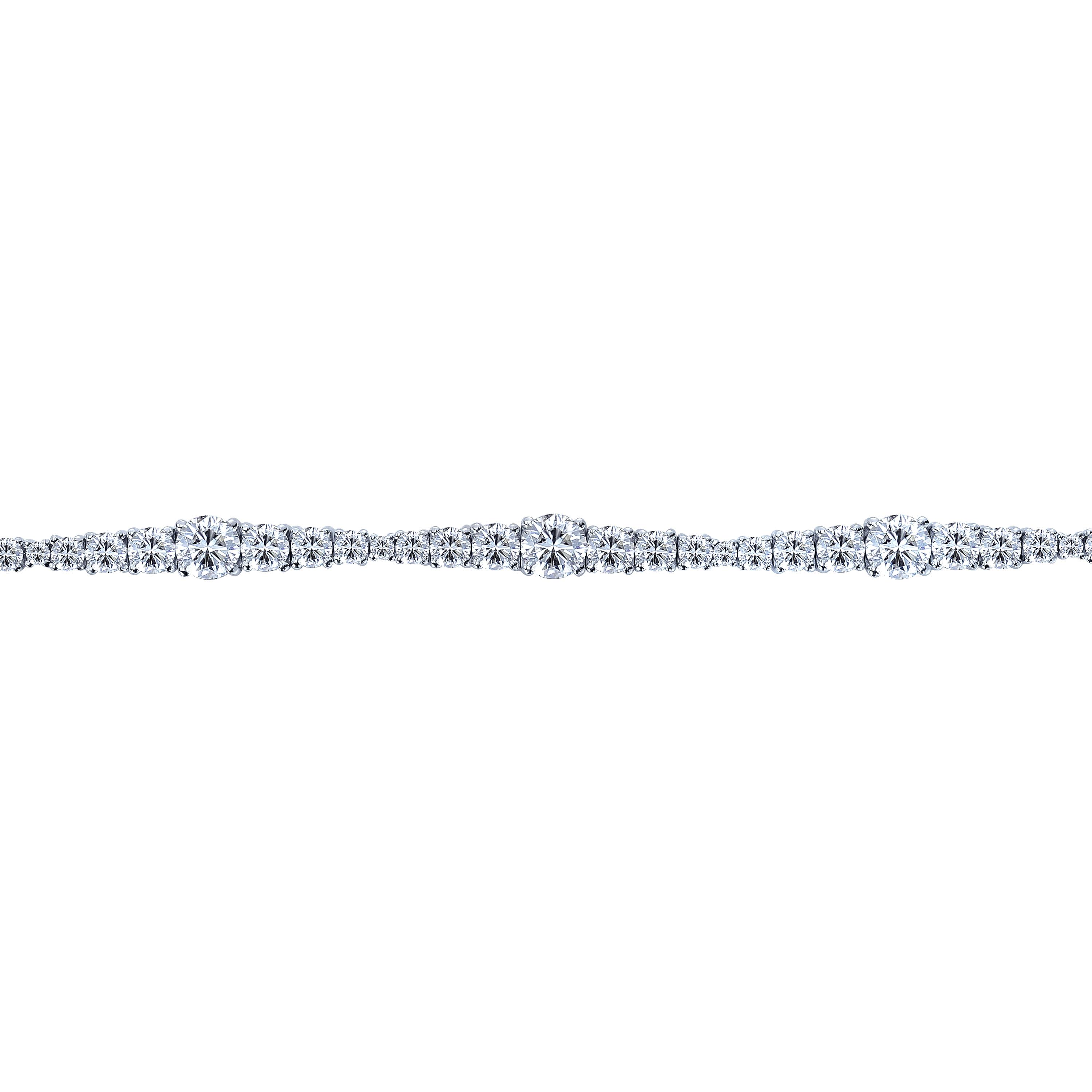 14K White Gold Diamond Tennis Bracelet - 7.7 ct - Shot 2