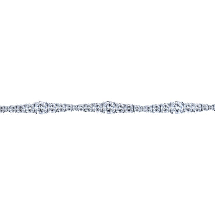14K White Gold Diamond Tennis Bracelet