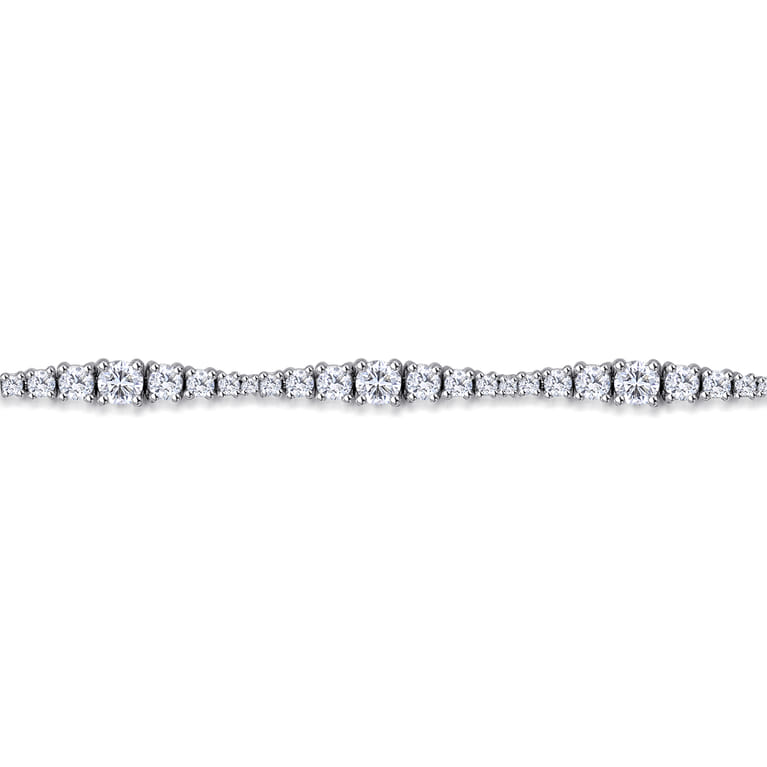 14K White Gold Diamond Tennis Bracelet - 3.75 ct - Shot 2
