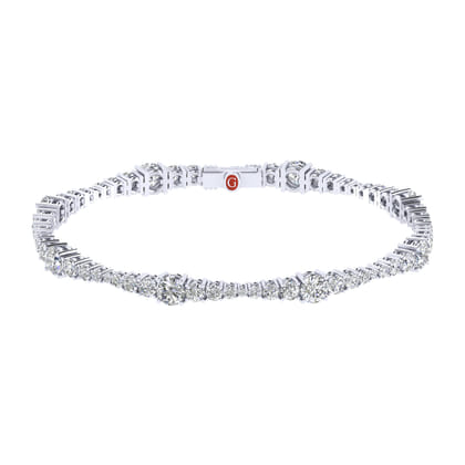 14K White Gold Diamond Tennis Bracelet